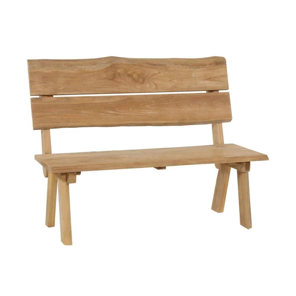 2-Sitzer Teakholz Gartenbank Ohne Armlehnen - Holzbank Teon 1 2-Sitzer Teakholz Gartenbank Ohne Armlehnen - Holzbank Teon