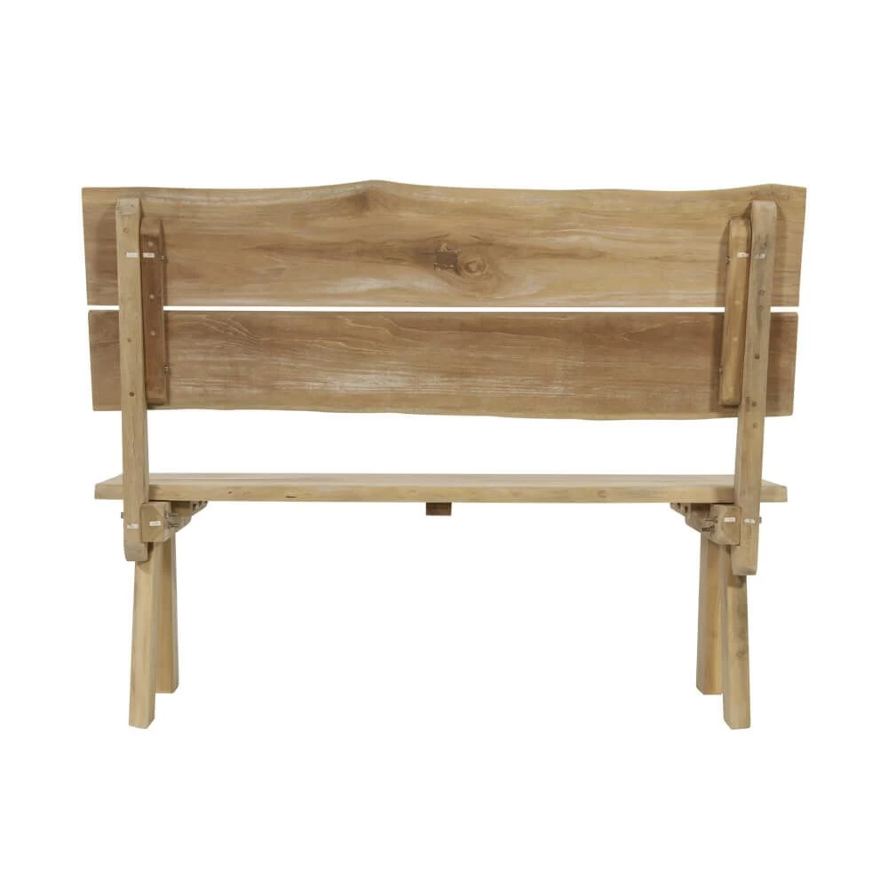 2-Sitzer Teakholz Gartenbank Ohne Armlehnen - Holzbank Teon 2 2-Sitzer Teakholz Gartenbank Ohne Armlehnen - Holzbank Teon – Bild 2