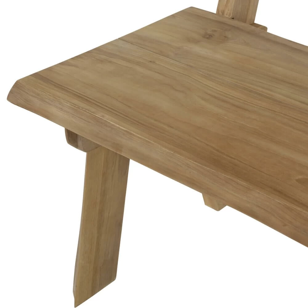 2-Sitzer Teakholz Gartenbank Ohne Armlehnen - Holzbank Teon 4 2-Sitzer Teakholz Gartenbank Ohne Armlehnen - Holzbank Teon – Bild 4