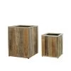 2er Set Pflanzkübel Aus Holz - Used Look - Manresa