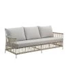 3-Sitzer Outdoor Sofa In Weiß Aus Alu-Rattan Für Die Loungeecke - Bank Caya