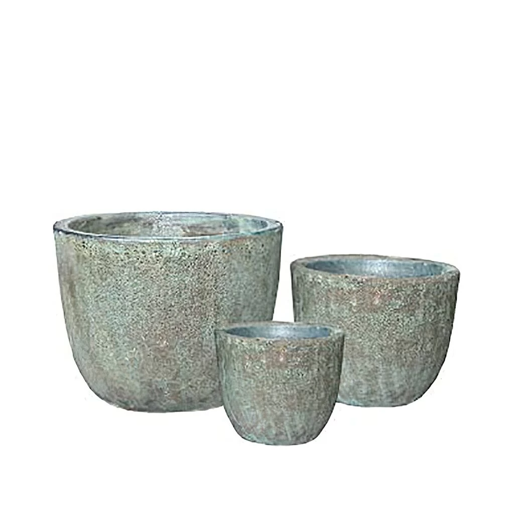 3er Set Blumenkübel Für Draußen - Antikes Design - Serico 1 3er Set Blumenkübel Für Draußen - Antikes Design - Serico