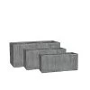 3er Set Pflanzkübel Aus Polystone - Beton Optik - Ostana