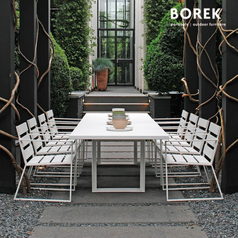 Aluminium Design Gartenstuhl Von Borek - Weiß - Samos Stuhl 5 Aluminium Design Gartenstuhl Von Borek - Weiß - Samos Stuhl – Bild 5