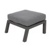 Aluminium Gartenhocker Mit Kissen In Grau - Loungehocker Muran