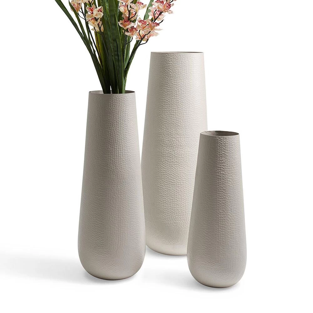 Aluminium Gartenvasen Rund Und Elegant Im 3er Set - Louis Set Sand 1 Aluminium Gartenvasen Rund Und Elegant Im 3er Set - Louis Set Sand