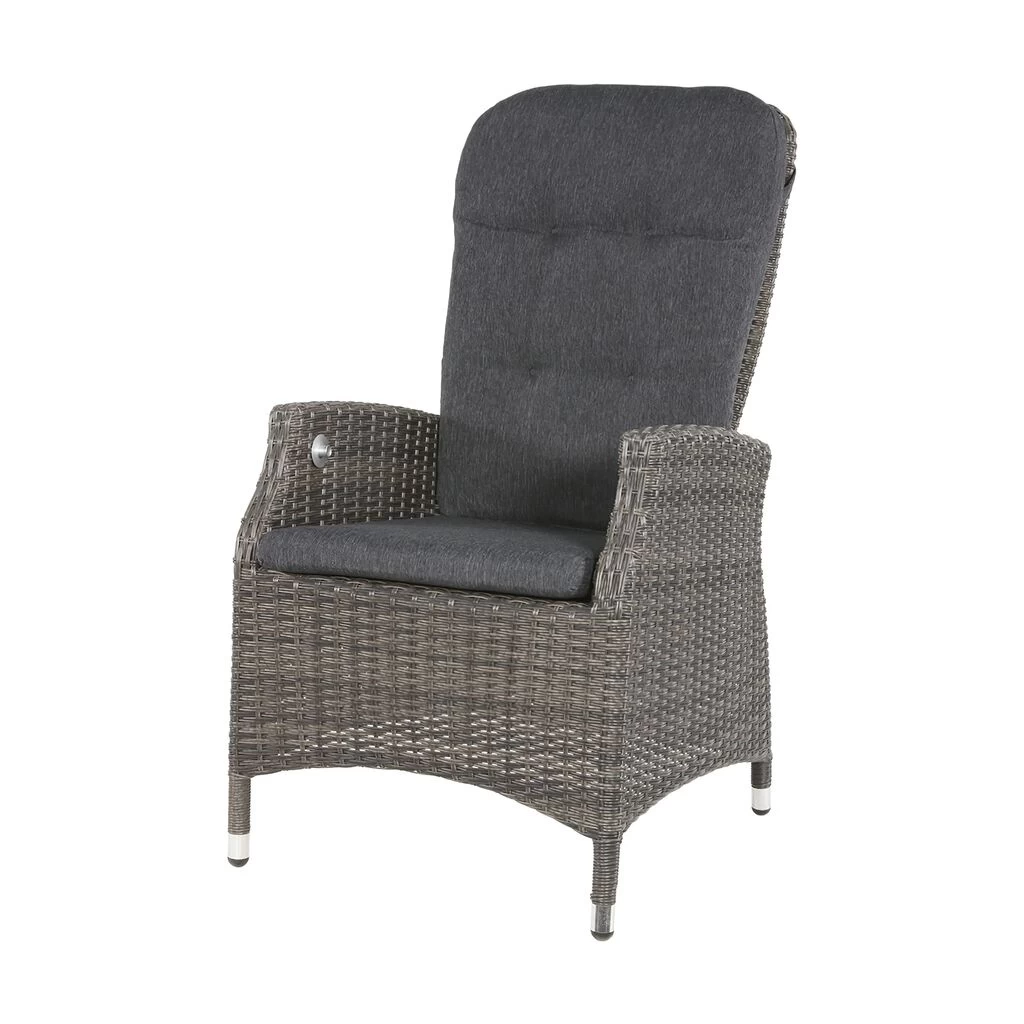 Anthrazit Gartensessel Mit Verstellbarer Rückenlehne Aus Polyattan - Joanna 2 Anthrazit Gartensessel Mit Verstellbarer Rückenlehne Aus Polyattan - Joanna – Bild 2