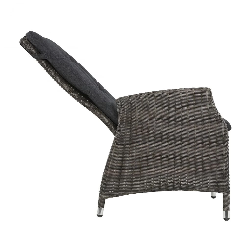 Anthrazit Gartensessel Mit Verstellbarer Rückenlehne Aus Polyattan - Joanna 3 Anthrazit Gartensessel Mit Verstellbarer Rückenlehne Aus Polyattan - Joanna – Bild 3