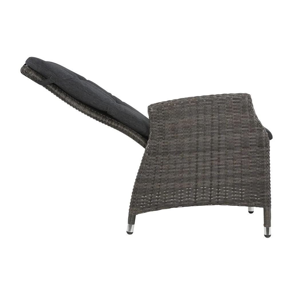 Anthrazit Gartensessel Mit Verstellbarer Rückenlehne Aus Polyattan - Joanna 4 Anthrazit Gartensessel Mit Verstellbarer Rückenlehne Aus Polyattan - Joanna – Bild 4