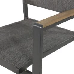 Anthrazit Gartenstuhl Mit Teak-Finish - Gartenstuhl Turin -Gartenwelt Geschaft anthrazit gartenstuhl mit teak finish gartenstuhl turin4