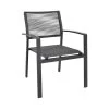 Anthrazit Outdoor Stapelstuhl Mit Armlehnen - Gartenstuhl Firo