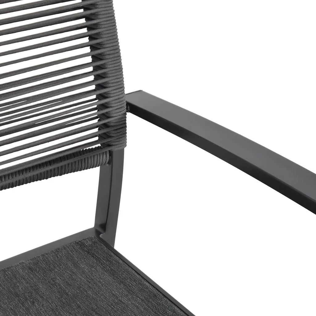 Anthrazit Outdoor Stapelstuhl Mit Armlehnen - Gartenstuhl Firo 2 Anthrazit Outdoor Stapelstuhl Mit Armlehnen - Gartenstuhl Firo – Bild 2