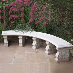 Antik Garten Steinbank Halbrund - Oxford Park