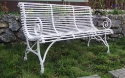 Antik Gartenbank 3-Sitzer Aus Schmiedeeisen - Isidore -Gartenwelt Geschaft antik gartenbank 3 sitzer aus schmiedeeisen isidore5