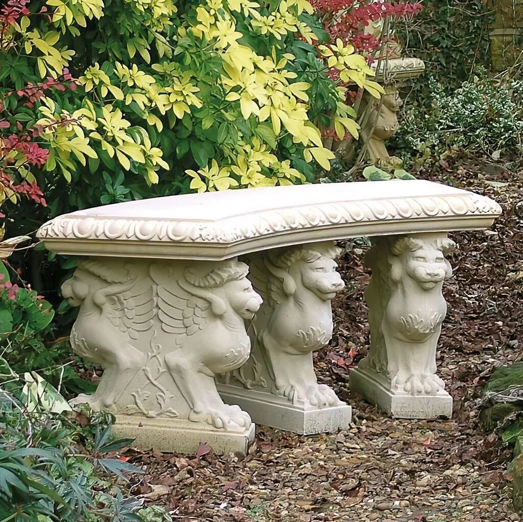 Antik Gartenbank Stein Rund - Newgale Park 1 Antik Gartenbank Stein Rund - Newgale Park