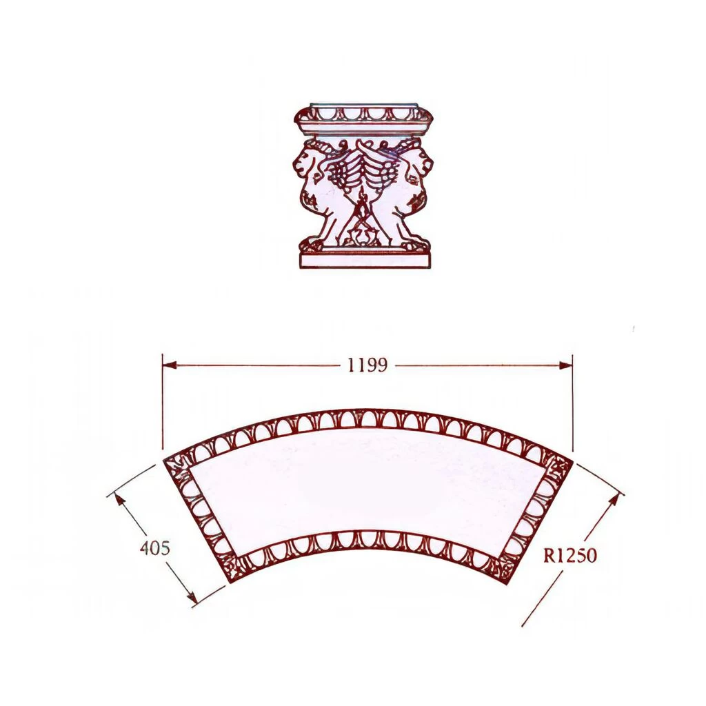 Antik Gartenbank Stein Rund - Newgale Park 2 Antik Gartenbank Stein Rund - Newgale Park – Bild 2