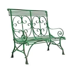 Antike 2-Sitzer Garten Eisenbank Rostfrei Mit Armlehnen - Lothaire