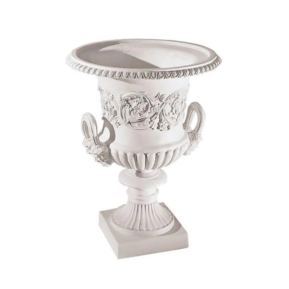 Antike Gartenamphore Marmorguss - Florale Ornamente - Trowana 1 Antike Gartenamphore Marmorguss - Florale Ornamente - Trowana