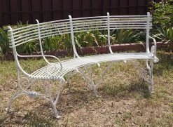 Antike Gartenbank Aus Schmiedeeisen Gebogen - Josse -Gartenwelt Geschaft antike gartenbank aus schmiedeeisen gebogen josse3