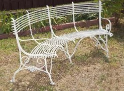 Antike Gartenbank Aus Schmiedeeisen Gebogen - Josse -Gartenwelt Geschaft antike gartenbank aus schmiedeeisen gebogen josse5