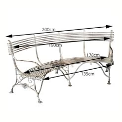 Antike Gartenbank Aus Schmiedeeisen Gebogen - Josse -Gartenwelt Geschaft antike gartenbank aus schmiedeeisen gebogen josse7