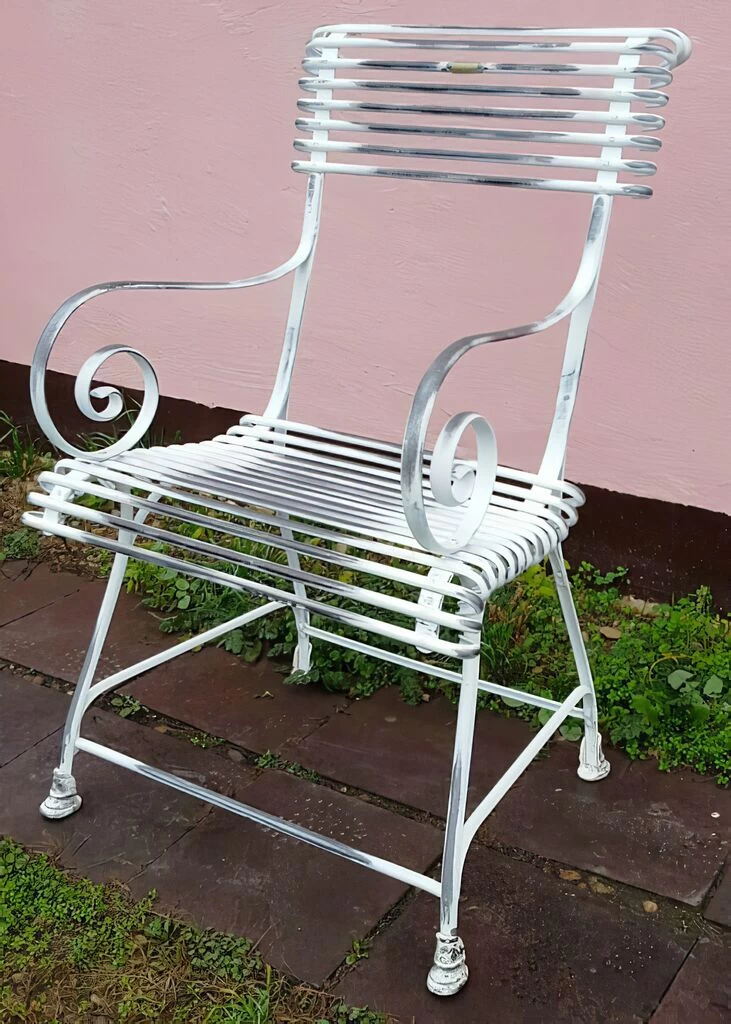 Antiker Gartenstuhl Aus Metall Nostalgisch - Caline 4 Antiker Gartenstuhl Aus Metall Nostalgisch - Caline – Bild 4