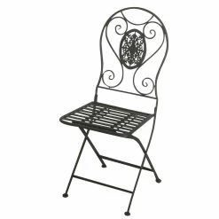 Antiker Gartenstuhl Klappbar Aus Metall Mit Antikfinish - Teramo