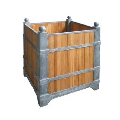 Antiker Pflanztopf Aus Stahl & Holz Für Den Garten - Karakano