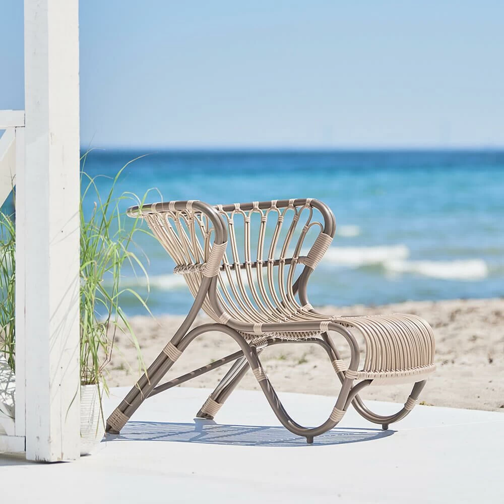 Ausgefallener Dunkelbrauner Lounge Sessel Aus Alu-Rattan - Loungesessel Minja 3 Ausgefallener Dunkelbrauner Lounge Sessel Aus Alu-Rattan - Loungesessel Minja – Bild 3