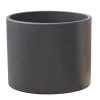 Außen Pflanzgefäß Aus Steinzeug - Anthrazit - Rund - Frostfest - Rivus Niger