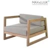 Bequemer Gartensessel Mit Polster - Teak Holz - Max&Luuk - Mason Loungesessel