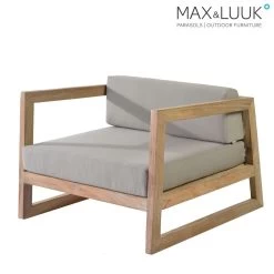 Bequemer Gartensessel Mit Polster - Teak Holz - Max&Luuk - Mason Loungesessel