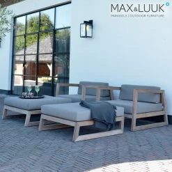 Bequemer Gartensessel Mit Polster - Teak Holz - Max&Luuk - Mason Loungesessel -Gartenwelt Geschaft bequemer gartensessel mit polster teak holz max luuk mason loungesessel3
