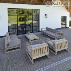 Bequemer Gartensessel Mit Polster - Teak Holz - Max&Luuk - Mason Loungesessel -Gartenwelt Geschaft bequemer gartensessel mit polster teak holz max luuk mason loungesessel4