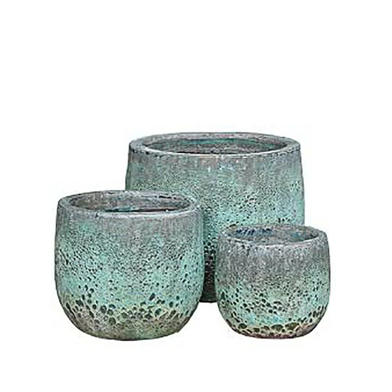 Blumenkübel Im 3er Set - Antikes Design - Grün - Adelide 2 Blumenkübel Im 3er Set - Antikes Design - Grün - Adelide – Bild 2