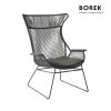 Borek Wing Chair Aus Ardenza-Rope - Anthrazit - Hochlehner Silves
