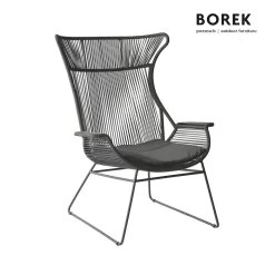 Borek Wing Chair Aus Ardenza-Rope - Anthrazit - Hochlehner Silves