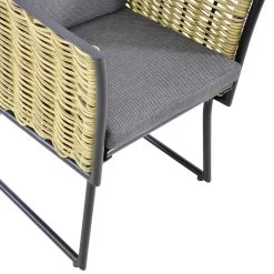 Braun-grauer Gartenstuhl Aus Alu & Polyrattan - Stuhl Haranda -Gartenwelt Geschaft braun grauer gartenstuhl aus alu polyrattan stuhl haranda3