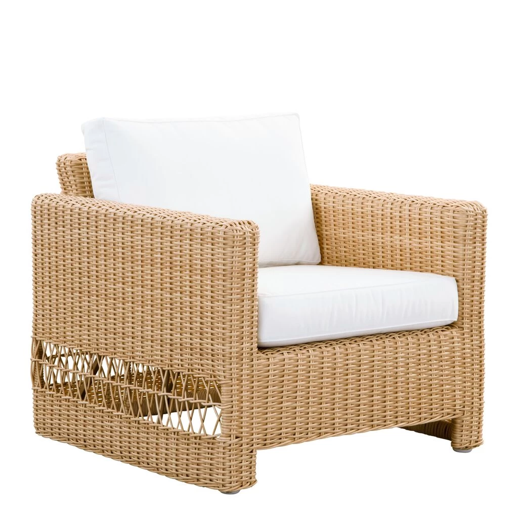 Brauner Geflechtsessel Für Die Outdoor Lounge Aus Aluminium Und Polyrattan - Gartensessel Joana 1 Brauner Geflechtsessel Für Die Outdoor Lounge Aus Aluminium Und Polyrattan - Gartensessel Joana