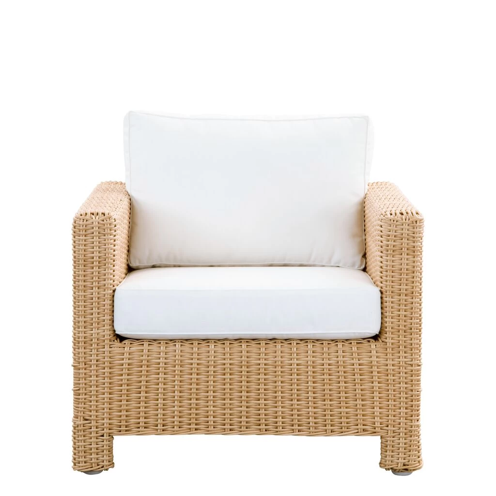 Brauner Geflechtsessel Für Die Outdoor Lounge Aus Aluminium Und Polyrattan - Gartensessel Joana 3 Brauner Geflechtsessel Für Die Outdoor Lounge Aus Aluminium Und Polyrattan - Gartensessel Joana – Bild 3