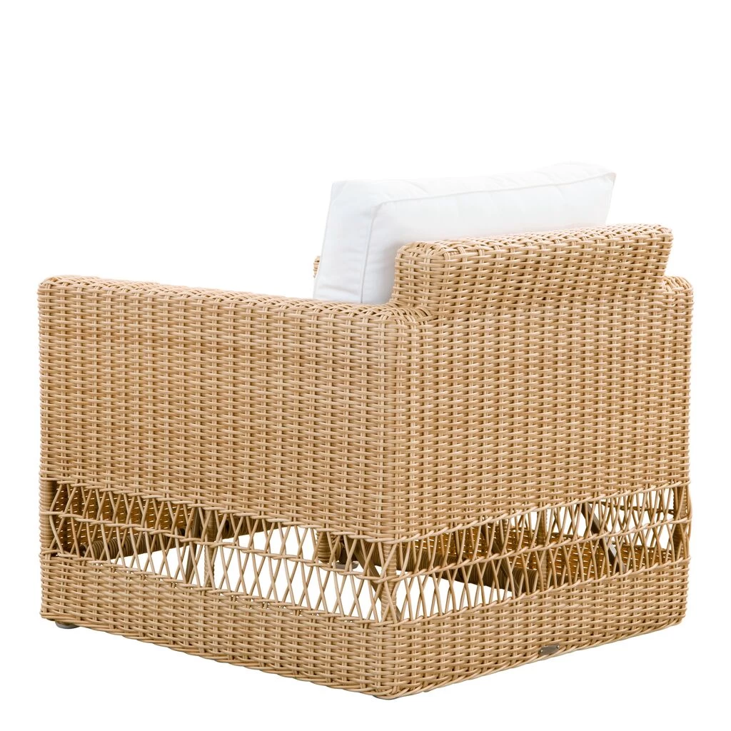 Brauner Geflechtsessel Für Die Outdoor Lounge Aus Aluminium Und Polyrattan - Gartensessel Joana 5 Brauner Geflechtsessel Für Die Outdoor Lounge Aus Aluminium Und Polyrattan - Gartensessel Joana – Bild 5