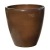 Brauner Pflanztopf Für Garten & Terrasse - Steinzeug Winterfest - Zeitlos - Akaste Maron
