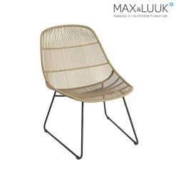 Breiter Outdoor-Stuhl Mit Rope - Beige - Loungestuhl Stef