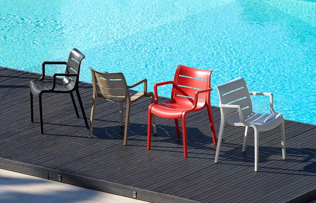 Bruchsicherer Stapelstuhl Aus Vollkunststoff Mit Armlehne - Moriana 2 Bruchsicherer Stapelstuhl Aus Vollkunststoff Mit Armlehne - Moriana – Bild 2