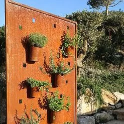 Deko Pflanztopf Mit Haken - Rost Metall - Palermo -Gartenwelt Geschaft deko pflanztopf mit haken rost metall palermo3