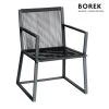 Design Garten Stuhl Von Borek - Aluminium - Dunkel Grau - Lincoln Stuhl