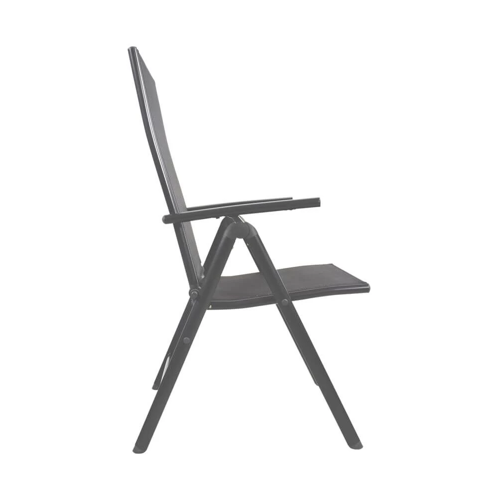 Dunkler Alu Hochlehner-Stuhl Mit Neigbarer Lehne - Stuhl Girma 2 Dunkler Alu Hochlehner-Stuhl Mit Neigbarer Lehne - Stuhl Girma – Bild 2