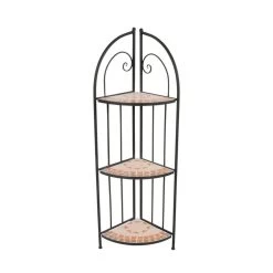 Eck Blumenständer Mit 3 Etagen - Mosaikmuster - Blumenständer Mosaik