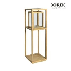 Eckige Holzlaterne Mit Gestell 130cm Hoch - Laterne Positano