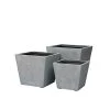 Eckige Pflanzkübel - Zement-Optik - 3er Set - Tondo